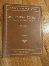 ORCHESTERSAL EXCERPTS FOR VIOLIN VIOLIN 1 SHEET MUSIC BOOK