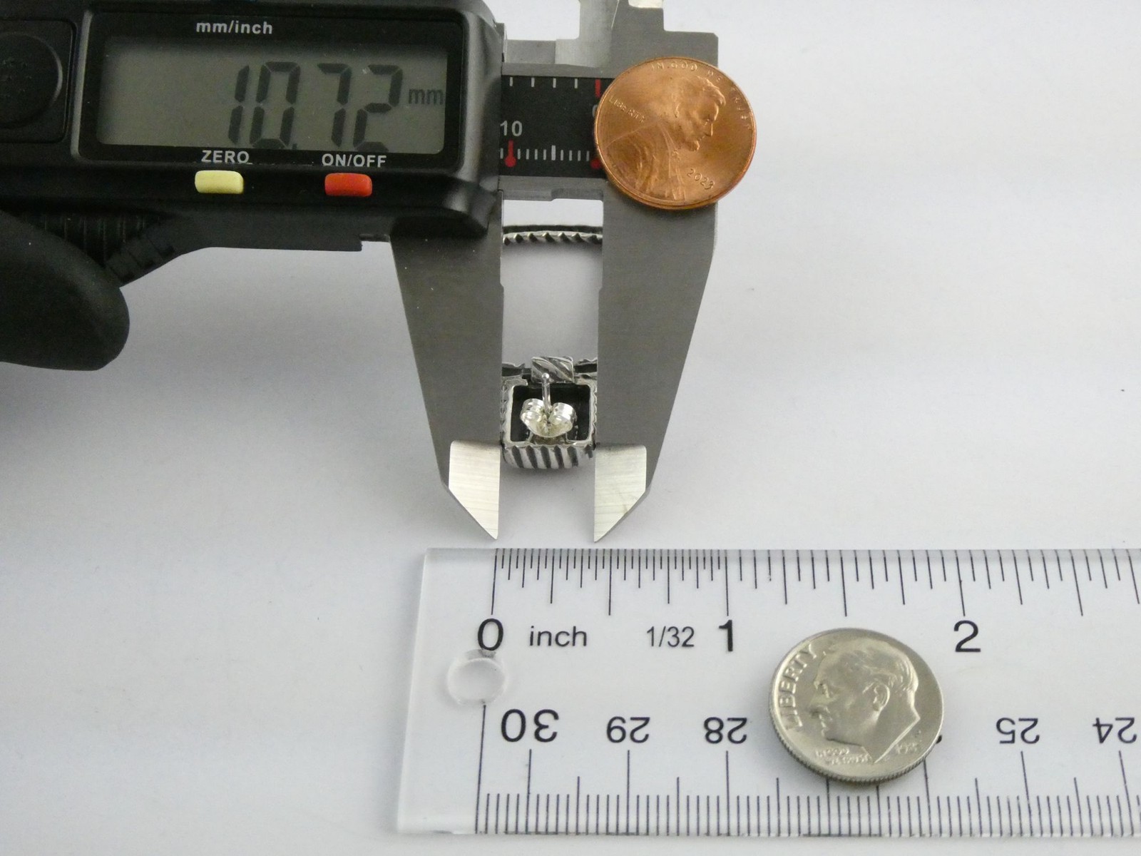 Sterling Silver Rectangular Door Knocker Earrings… - image 14