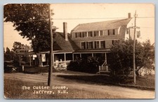 Jaffrey New Hampshire Cutter Lodging House USA Flag RPPC Postcard NH Posted 1922