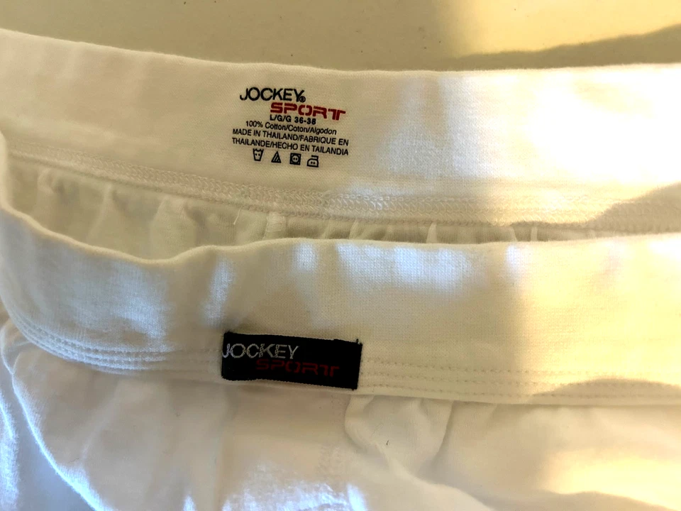 De colección Jockey Sport NUEVO Para hombres Blanco Ropa Interior Boxer Calzoncillo L 100% Algodón Foto 2 de 3
