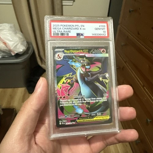 Mega Charizard X ex 109/094 Me02: Phantasmal Flames Holo PSA 10 English