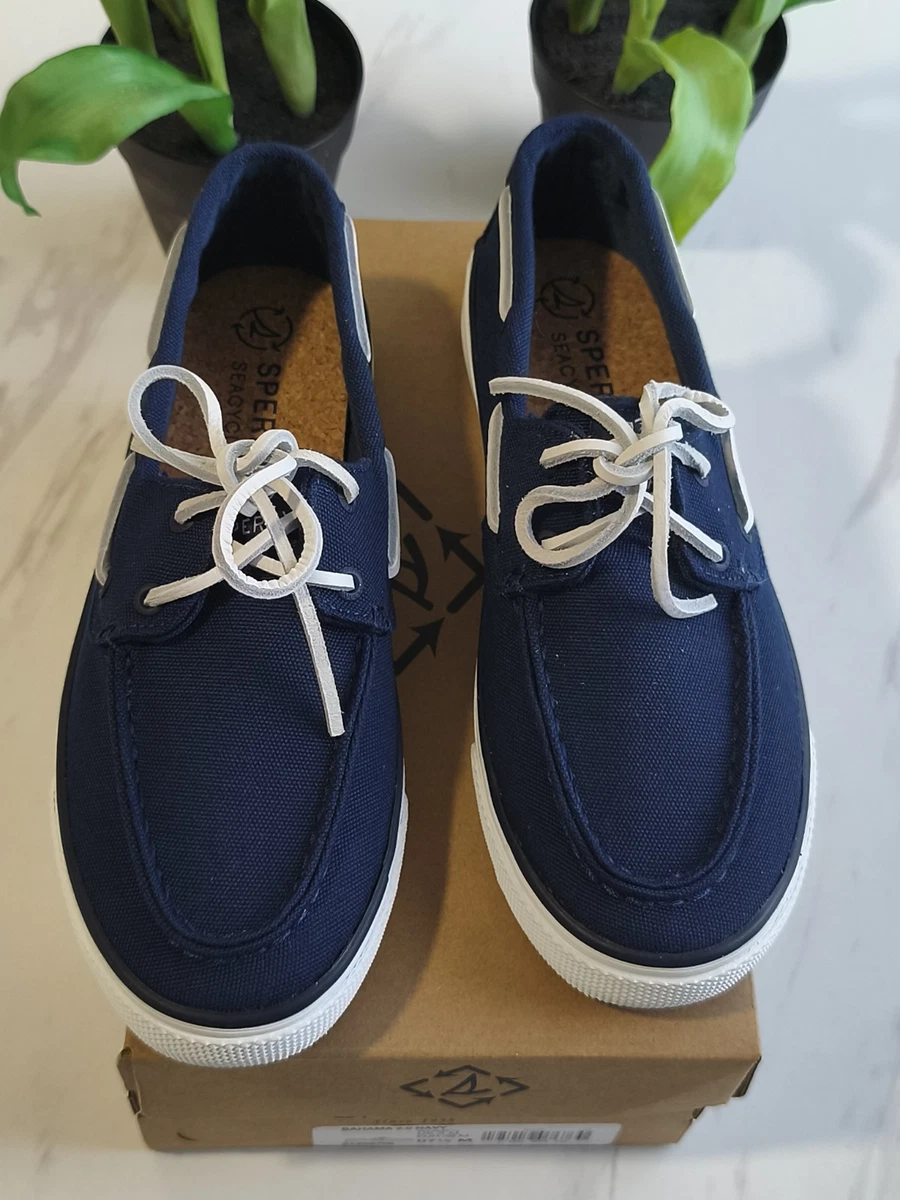SPERRY Bahama 2.0 Navy Damen Sneaker Blau/Weiß EU 38 UK 5 STS88706