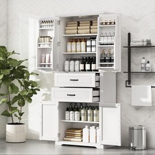  Video Storage Cabinet with Multi-Functional Storage Space, Doors with Storag