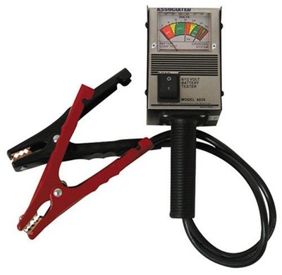 Associated Equipment 6026 ATEC 6/12V 135 Amp Hand Held Analog Battery red