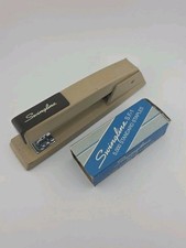 Vintage Beige/Brown Swingline Stapler Model 94-41 Medal Desktop Made in USA