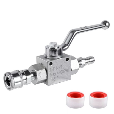 #ad High Pressure Washer Ball Valve Kit for Power Washer Hose 1 4quot; NPT 4500 PSI $30.68