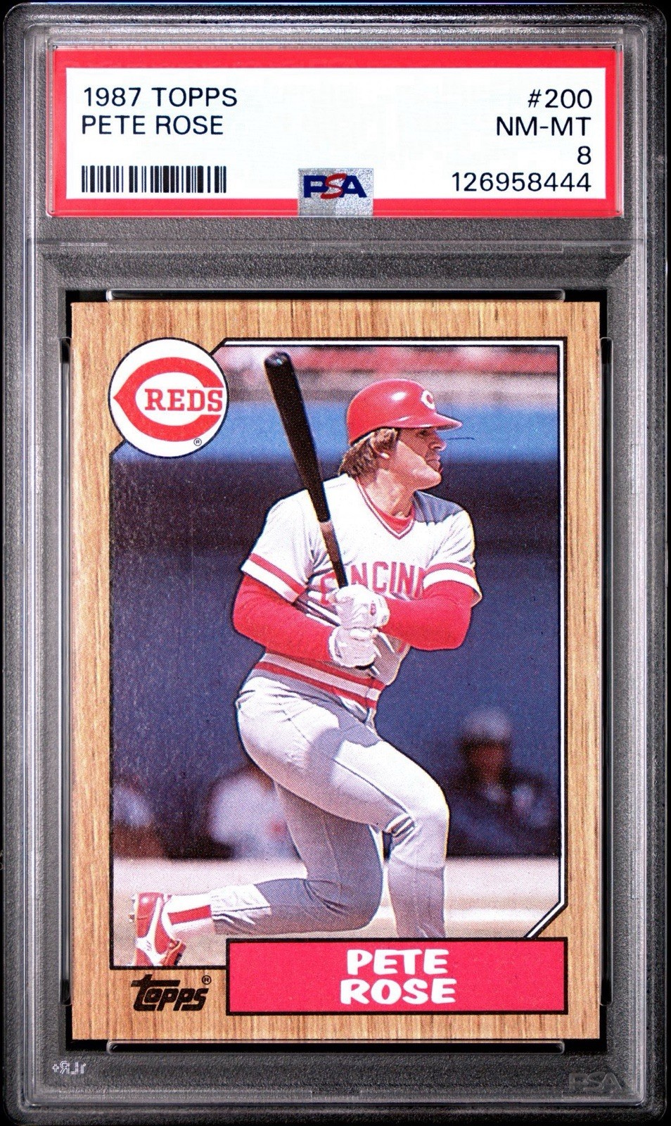 1987 Topps Pete Rose #200 PSA 8 NM-MT Cincinnati Reds