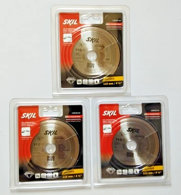 3 x Skil Diamanttrennscheibe Ø 115 x 22,23 mm für Fliesen, Keramik