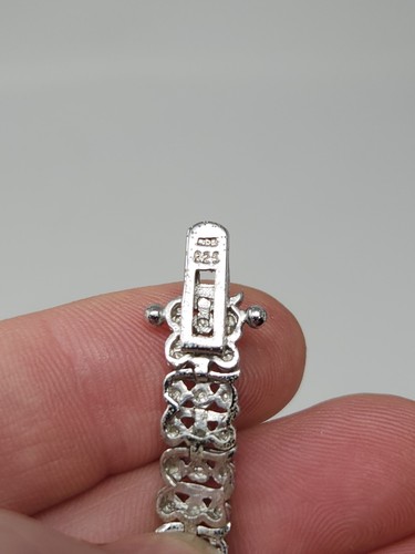 Bracciale TENNIS ROBERT SEAAN RSE diamante zirconi argento sterling 925 7,5" - Foto 7 di 24