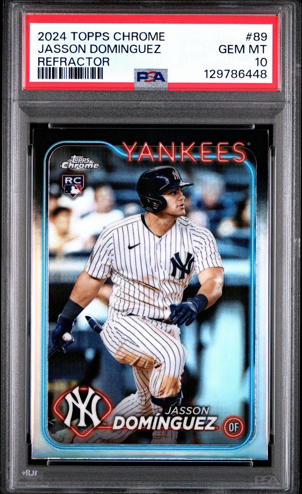 2024 Topps Chrome Jasson Dominguez Refractor 89 PSA 10