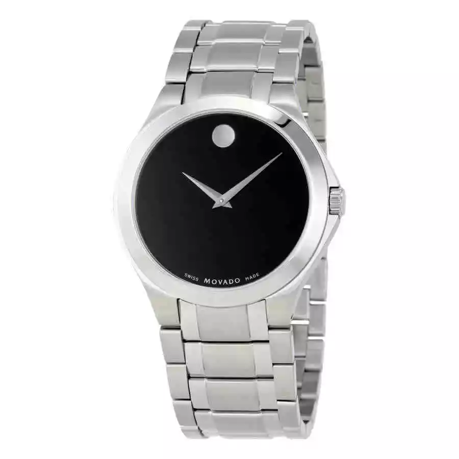 Movado Collection Black Dial Stainless Steel Men s Watch 0606781