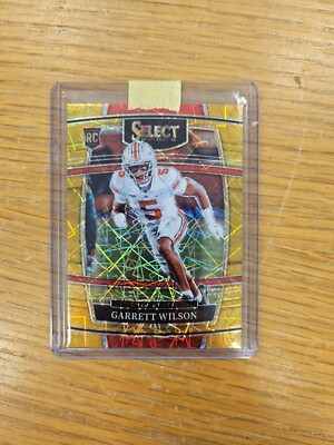 2022 Select Draft Picks Buckeyes Garrett Wilson Rookie Card Gold Lazer