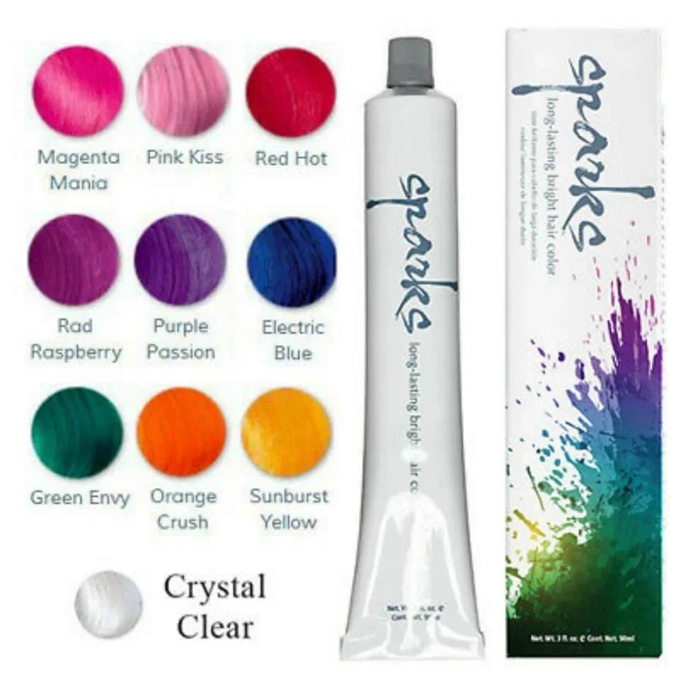Chispas color de cabello brillante de larga duración; semi permanente; 3fl.oz Foto 2 de 2