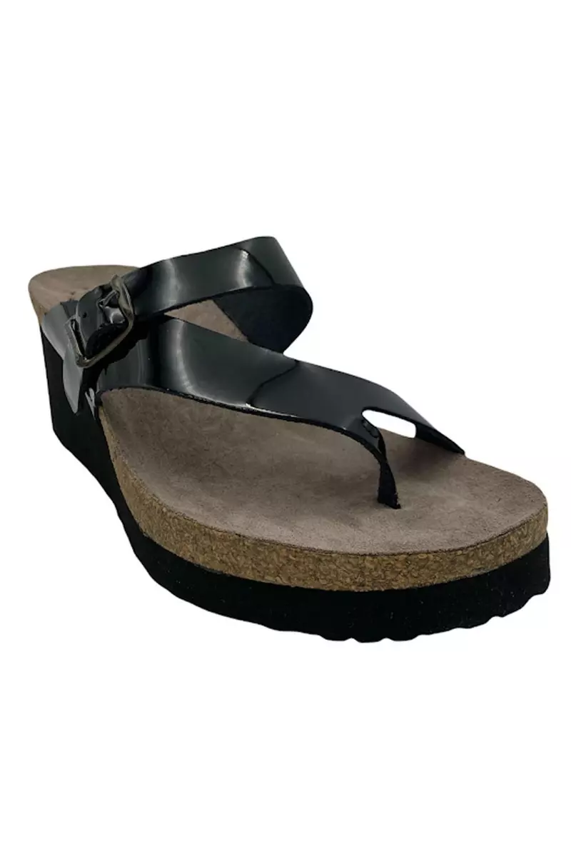 MEPHISTO Nubuck Leather Slide Wedges Tyfanie Black eBay