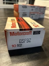 Ford Motorcraft NOS Spark Plug Set of 10 BSF 92 Vintage