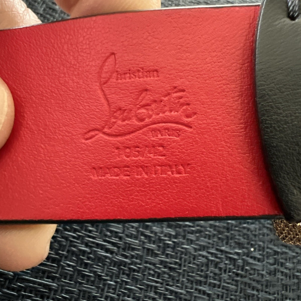 関税送料込み★Christian Louboutin Rickyベルト Ricky - Belt - Calf leather - Black - Christian Louboutin