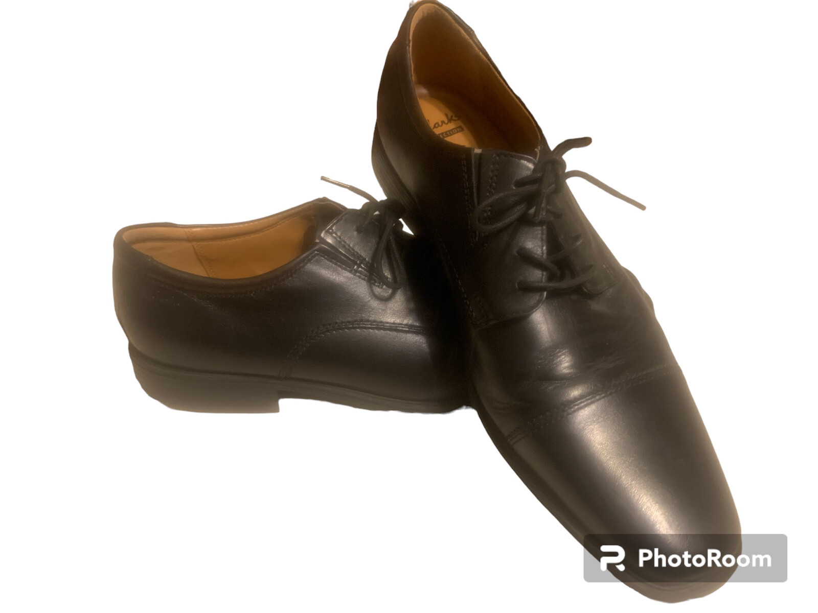 SAOLA Scarpe Oxford Clarks Tilden Cap nere in pelle stringate ortolite 15770 uomo 12M