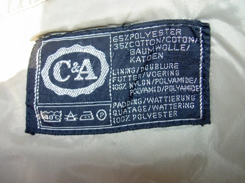 Wattierte grau-beige Herrenjacke von C&A Jacke f. Herren Größe 26 Frühlingsjacke - 第 3/3 張圖片