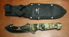 MOSSY OAK 9 3/8" CAMO BOWIE KNIFE W/ SHEATH FREE SHIPPING