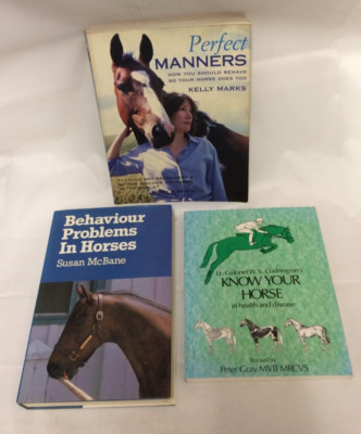 3x Horse Behaviour Books - Know Your Horse, Behaviour Problems in Horses    GOOD