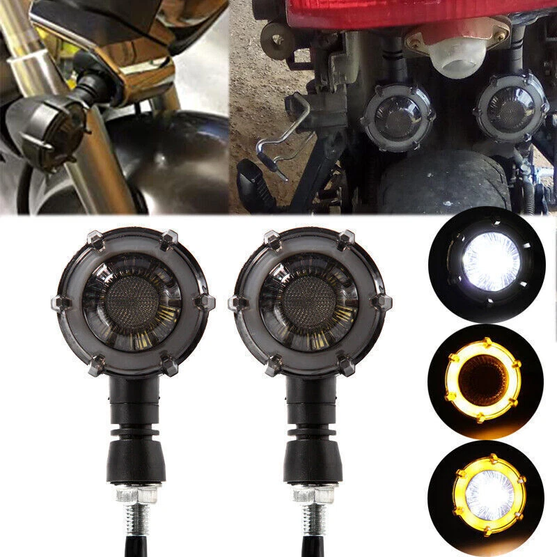 Luz intermitente LED intermitente señales de giro para motocicleta Honda Shadow VLX 600 VT750 VT1100 Foto 4 de 4
