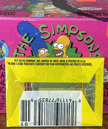 1990 TOPPS THE SIMPSONS TV Show 🍿JUMBO PACK 16 cartes 1 autocollant VINTAGE COMME NEUF EMBALLAGE D'ORIGINE ! - Photo 17/17