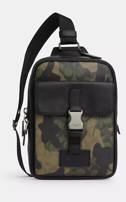 Brand new Coach Track Pack In Signature Canvas With Camo Print NWT Coach MEN main image 2