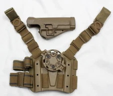 Blackhawk Serpa Drop Leg Rig & Holster For Beretta 92 96 M9 & M9A1 Coyote Used