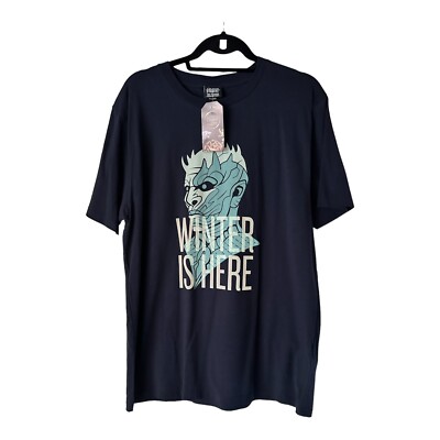 Game Of Thrones Night King Winter Is Here T-Shirt Large Navy Blue
