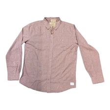 Weatherproof Vintage Performance Mens L Red Button Up Shirt Long Sleeve NEW