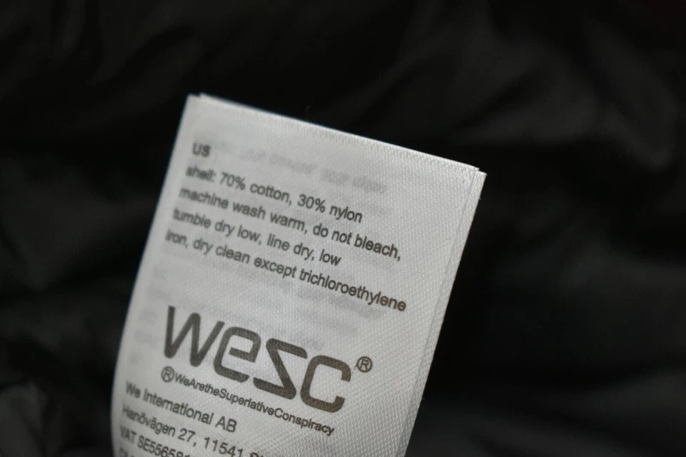 WeSC Mens Burgundy All Weather Parka Hooded Zip Front Cotton Blend $438 M - Image 4 of 4