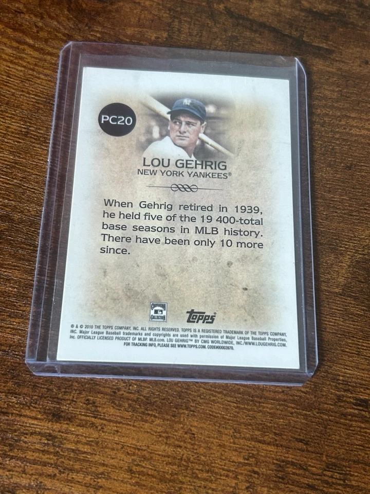 2010 Topps - Lou Gehrig #PC20 - Image 2 of 4