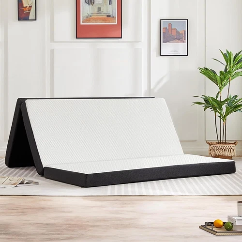 Folding Mattress Full 4-Inch Tri-Fold Mattress with Memory Foam 75"×54"×4"