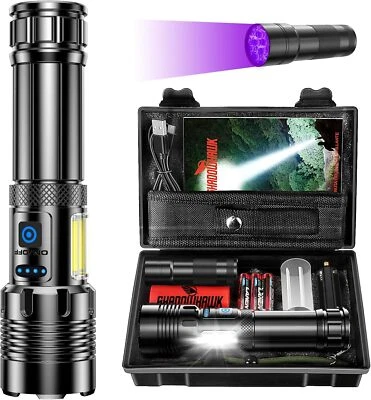 Shadowhawk Taschenlampe Led Aufladbar 500000 Lumen XHM90.2 Led Taschenlampe