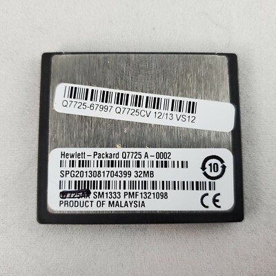 HP Q7725CV / Q7725-60002 Compact Flash CF 32MB Firmware for LaserJet 9040 9050
