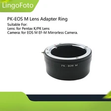PK-EOS M Lens Adapter Ring for Pentax K/PK Lens to for EOS M EF-M M2 M3 Camera