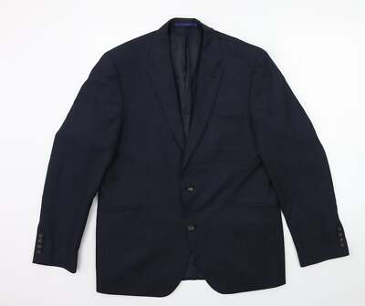 Marks and Spencer Anzugjacke Herren Blau Polyestermischung Größe 42