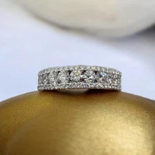 1.25 Ct Certified Lab Grown Round Cut Diamond Engagement Ring 14K White Gold