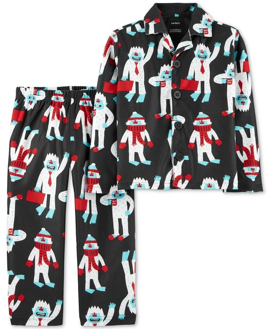 Carter's Toddler Boys 2Pc. Abominable SnowmanPrint Fleece Pajama Set