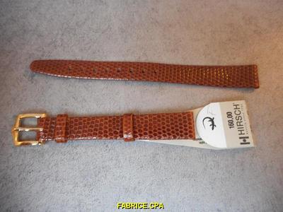 Bracelet De Montre HIRSCH Submarine - Taille 12 - Cuir Marron - Modèle 233F - Neuf étiqueté