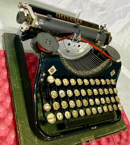 ANTICA MACCHINA DA SCRIVERE MERCEDES +CUSTODIA -Deutsches Reich 1931 - Foto 14 di 17