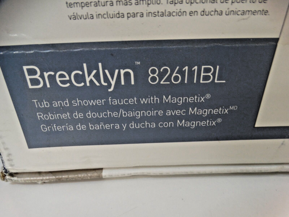 Moen Brecklyn 82611BL Tub and Shower Faucet with Magentix, Matte Black
