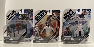 HASBRO Star Wars Mission Fleet Action Figure and Fleet Sets Lot of 3