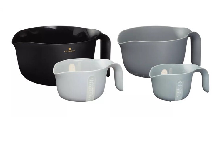 MasterClass Smart Space Kitchen Mixing Bowl Set with Colander and Measuring Jug