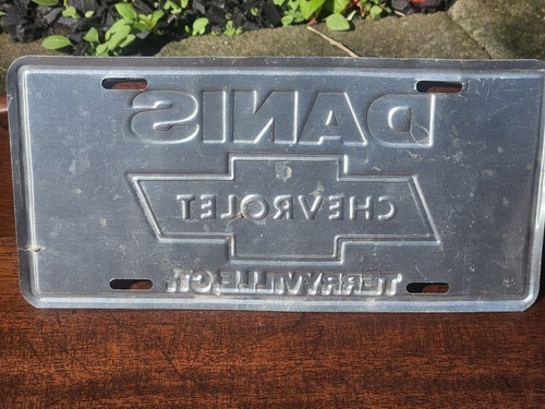 Danis Chevrolet Booster License Plate Vintage TERRYVILLE , CT Chevy - Picture 5 of 5