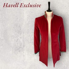 Havell Rare Womens Vintage Magenta Longline Velvet Jacket 1960's Approx Uk 12