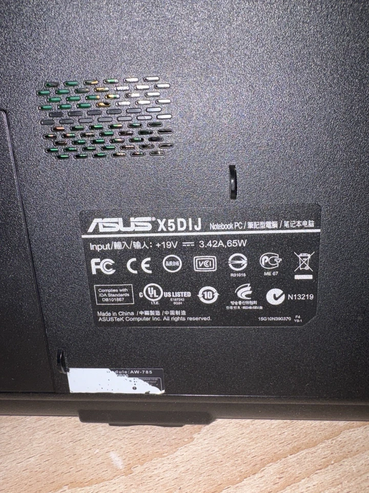 Asus X5DIJ Notebook PC 15 Zoll, schwarz - Bild 3 von 3