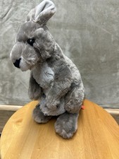 Wild Republic Kangaroo Plush Gray Mom Stuffed Animal 13"