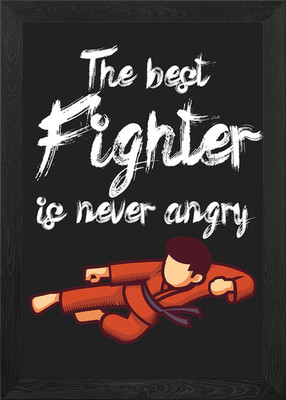 Bester Kämpfer nie angry gerahmtes Wandbild Poster Leinwanddruck Bild