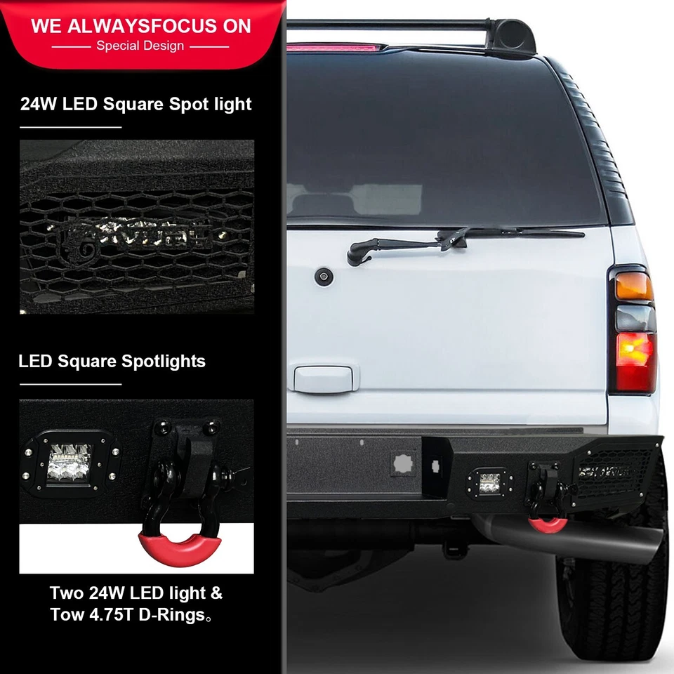 Rear Bumper Fits 2000-2006 Suburban 1500/2500/Chevy Tahoe/GMC Yukon XL 1500/2500 Foto 2 de 4